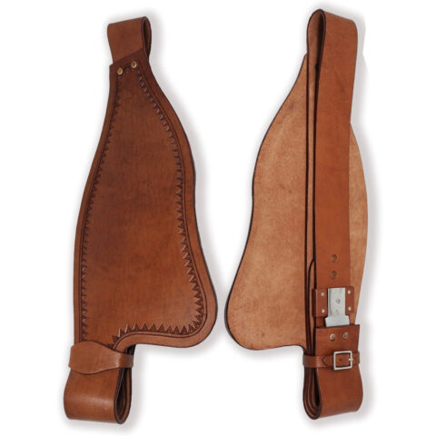 Horse Western Adult Tooled Leather Replacement Saddle Fenders Pair Set