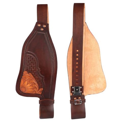 Horse Western Adult Tooled Leather Replacement Saddle Fender Pair Set