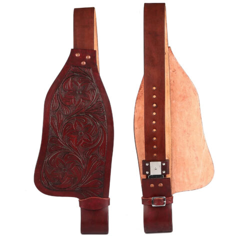 Horse Western Adult Tooled Leather Replacement Saddle Fender Pair Set