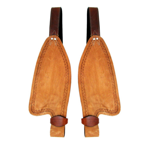 Horse Western Adult Tooled Leather Replacement Saddle Fenders Pair Set