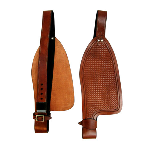 Horse Western Adult Tooled Leather Replacement Saddle Fenders Pair Set