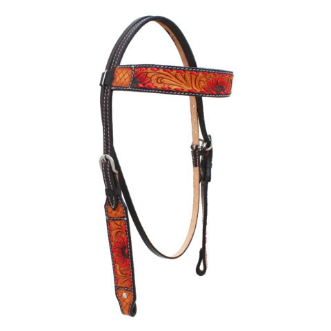 Western Saddle Horse Headstall Breast Collar Reins Tack Set