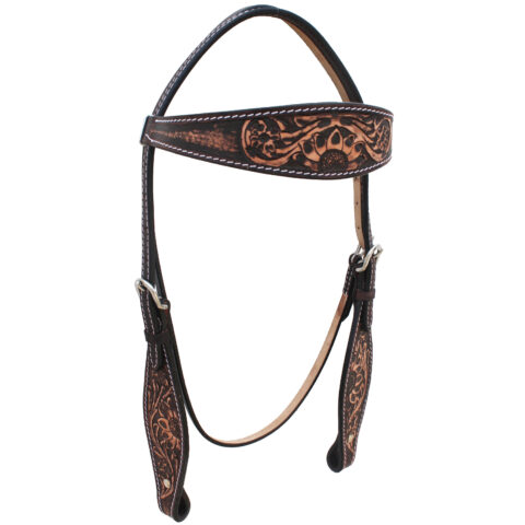 Western Saddle Horse Headstall Breast Collar Reins Tack Set