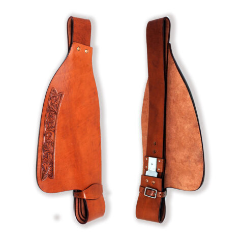 Horse Western Adult Tooled Leather Replacement Saddle Fenders Pair Set