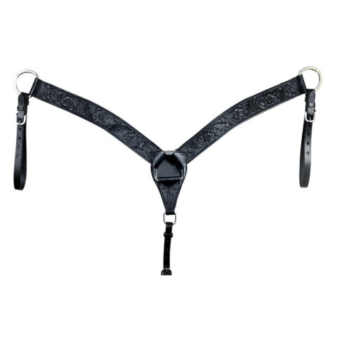 Western Saddle Horse Headstall Breast Collar Reins Tack Set