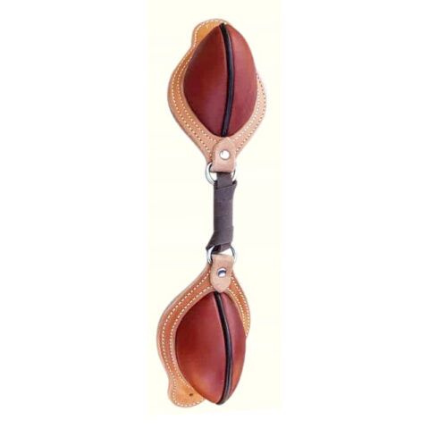 Western Saddle Natural Leather Softy Pair of Bucking Roll with Steel Dees