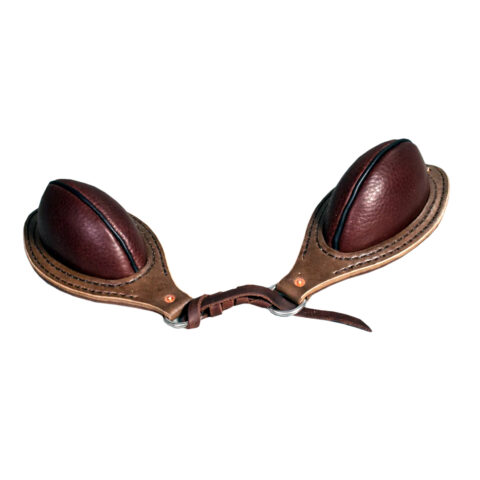 Western Saddle Natural Leather Softy Pair of Bucking Roll with Steel Dees