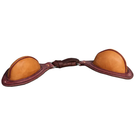 Western Saddle Natural Leather Softy Pair of Bucking Roll with Steel Dees