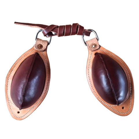 Western Saddle Natural Leather Softy Pair of Bucking Roll with Steel Dees