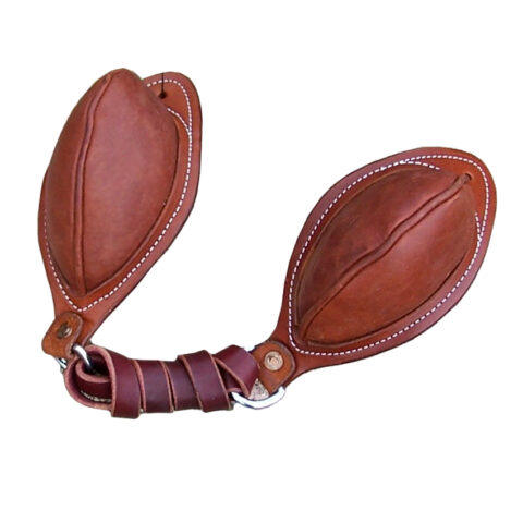 Western Saddle Natural Leather Softy Pair of Bucking Roll with Steel Dees