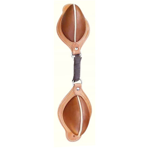 Western Saddle Natural Leather Softy Pair of Bucking Roll with Steel Dees
