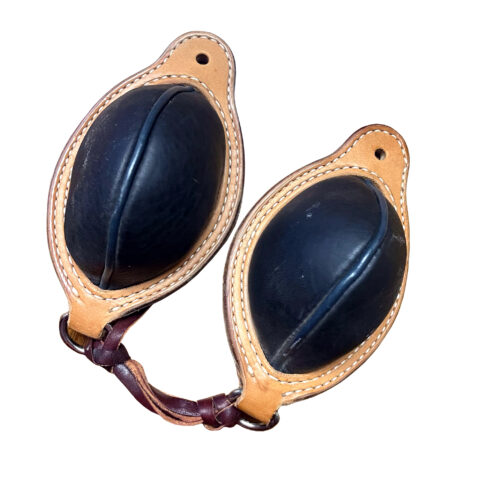 Western Saddle Natural Leather Softy Pair of Bucking Roll with Steel Dees