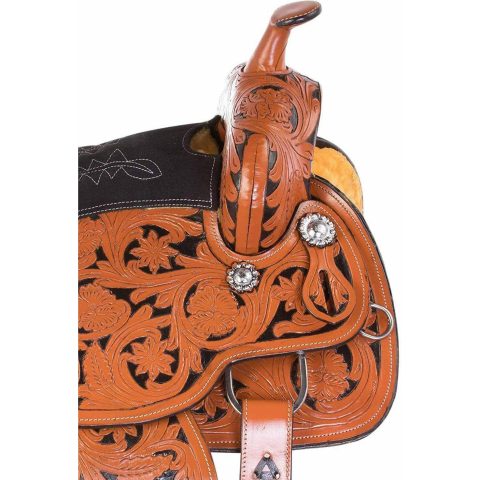 Premium Leather Western Barrel Racing Horse Saddle Tack