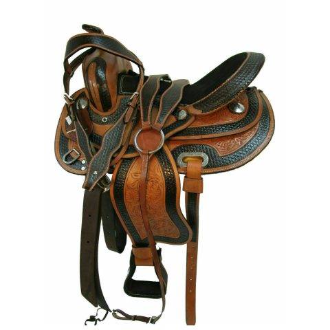 Premium Leather Western Barrel Racing Horse Saddle Tack Set