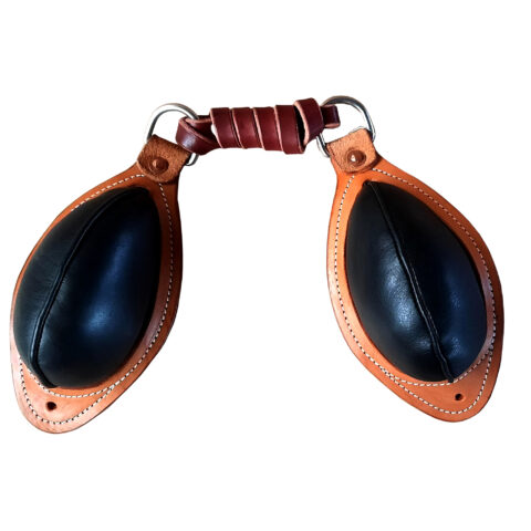 Western Saddle Natural Leather Softy Pair of Bucking Roll with Steel Dees
