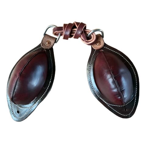 Western Saddle Natural Leather Softy Pair of Bucking Roll with Steel Dees