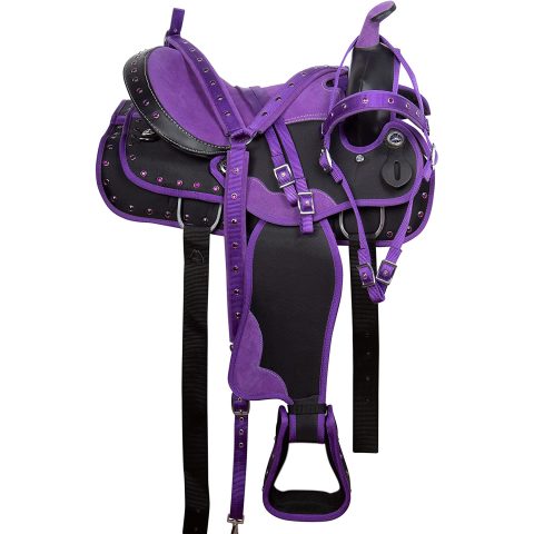 Western Horse Pleasure Trail Barrel Racer Show Saddle Synthetic