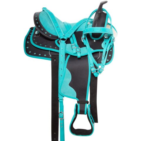 Western Horse Pleasure Trail Barrel Racer Show Saddle Synthetic
