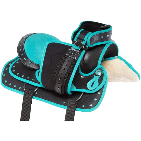 Western Horse Pleasure Trail Barrel Racer Show Saddle Synthetic