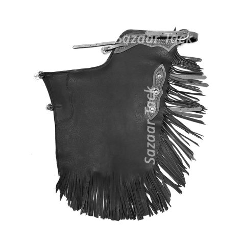 Western Leather Chinks Basket Weave Tooled Yoke for Men Women Kids
