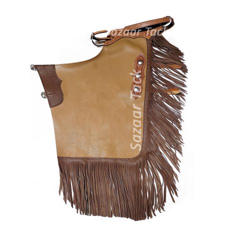 Western Leather Chinks Basket Weave Tooled Yoke for Men Women Kids