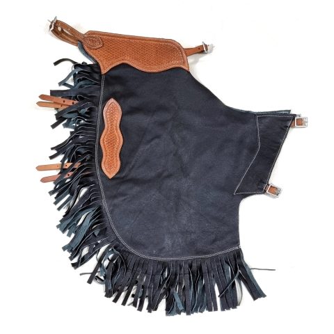 Custom Western Leather Chinks Basket Weave Yoke for Men Women Kids