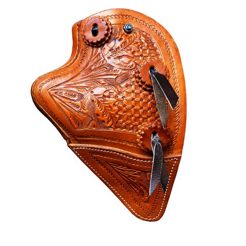 Western Horse Saddle Stirrups Tapaderos Leather Sold as Pair Set