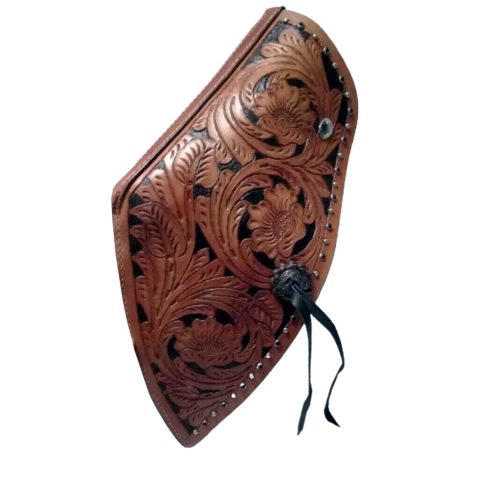 Western Horse Saddle Stirrups Tapaderos Leather Sold as Pair Set