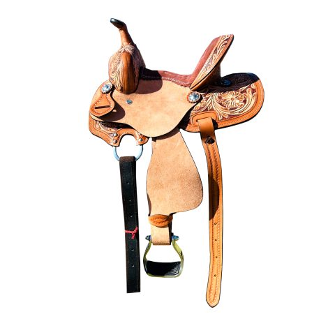 Sazaar Tack Handmade Western Barrel Horse Saddle Leather Tack Set