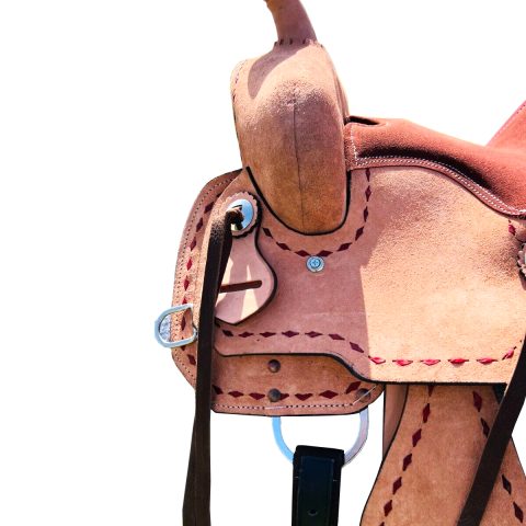Sazaar Tack Brown Western Barrel Horse Saddle Leather Tack Set