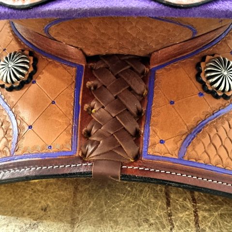Sazaar Tack Handmade Western Barrel Horse Saddle Leather Tack Set