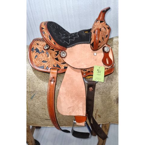 Sazaar Tack Western Barrel Horse Saddle Leather Tack Set