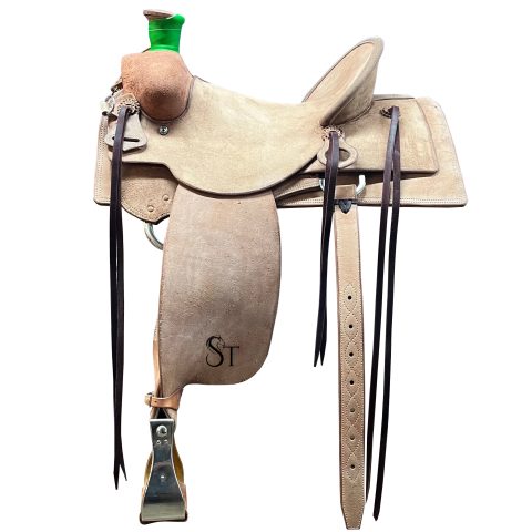 Western Leather A Fork Wade Tree Roping Ranch Horse Saddle Tack Set