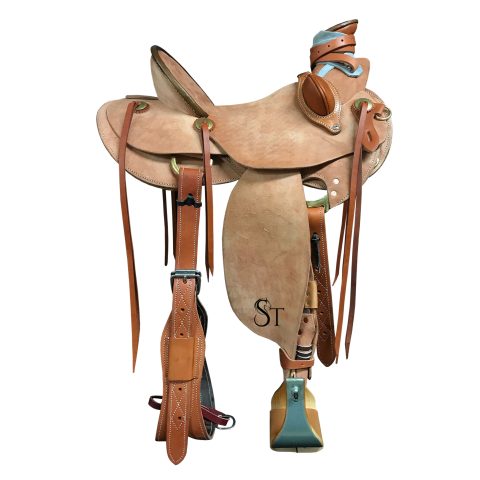 Western Leather A Fork Wade Tree Roping Ranch Horse Saddle Tack Set