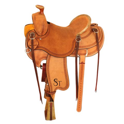 Western Leather A Fork Wade Tree Roping Ranch Horse Saddle Tack Set