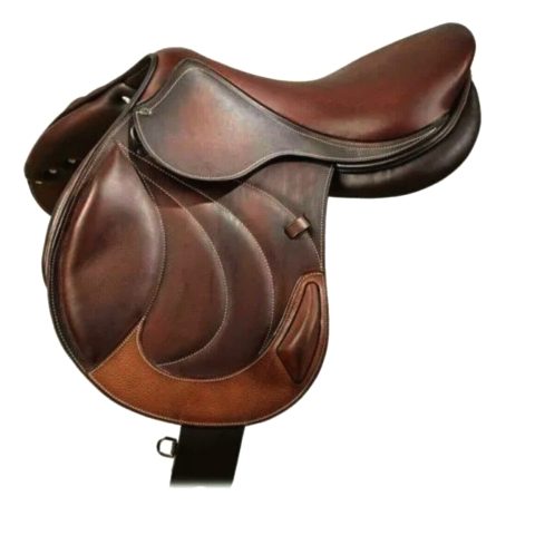 This traditional style all purpose saddle allows the rider to experience many different English disciplines without spending a fortune. Helps rider develop a secure and balanced seat with concealed knee rolls, padded flaps, and a medium-deep padded seat. This saddle is perfect for riders to work on equitation, and with the padded panels it is also comfortable for the horse. The high cantle and longer flaps makes this suitable for flat work, but the saddle also offers a lower pommel and slightly forward flaps for riders wishing to jump. Multiple D-Rings are great for attaching saddle bags and straps while hacking on the trail. Specifications: Deep Padded leather seat Padded Knee rolls Available sizes: 12"-19"