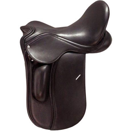 Horse English Dressage Leather Saddle Premium Quality Solid Tree Seat Size 12" to 19"