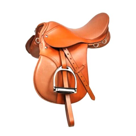 English Horse Saddle All Purpose Leather Riding Trail Show Horse Tack Set 12" to 18"