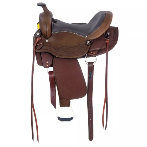 Western Barrel Racing Horse Saddle Pleasure Trail Floral Tooled Leather Rodeo Cowboy Tack Set