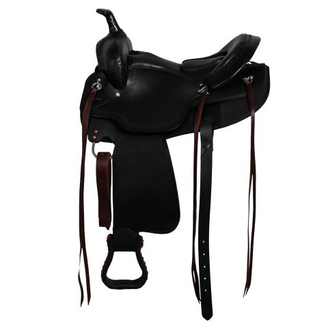 Western Barrel Racing Horse Saddle Pleasure Trail Floral Tooled Leather Rodeo Cowboy Tack Set