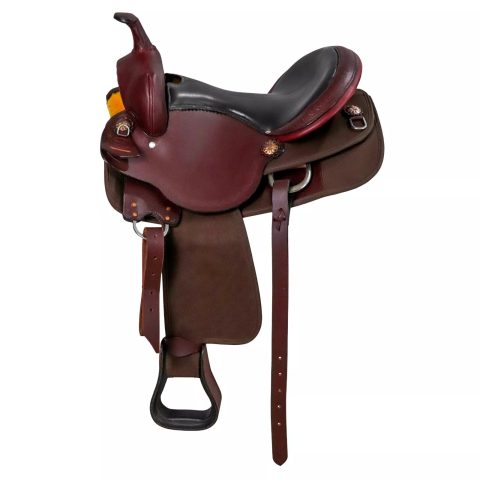 Western Barrel Racing Horse Saddle Pleasure Trail Floral Tooled Leather Rodeo Cowboy Tack Set