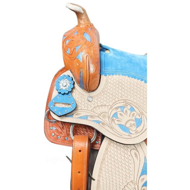 Western Horse Barrel Saddle Leather Tack Set - Sazaar Tack
