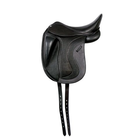 English Dressage Cow Leather with Full Covered Softie Horse Saddle 12" to 18"