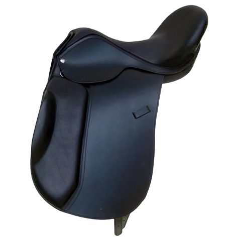 English Dressage Cow Leather with Full Covered Softie Horse Saddle 12" to 18"