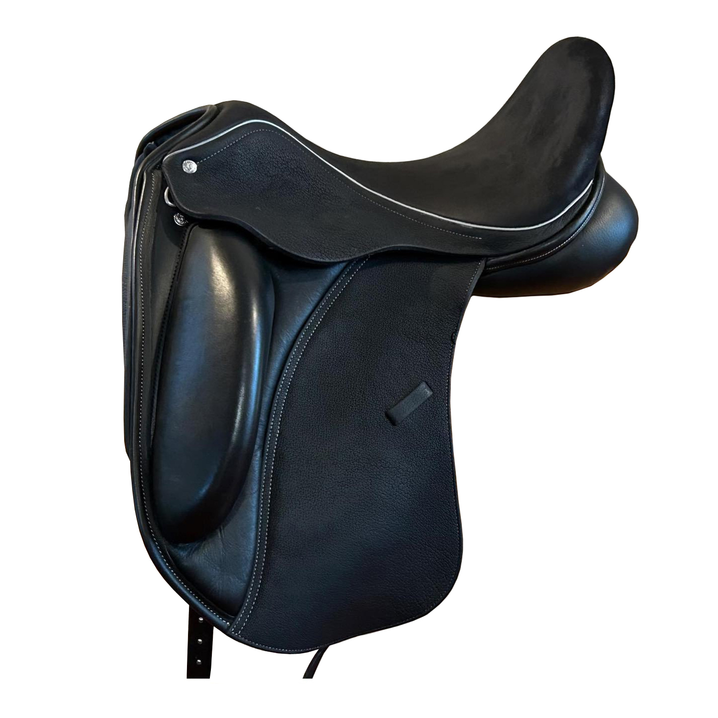 English Dressage Cow Leather with Full Covered Softie Horse Saddle 12" to 18"