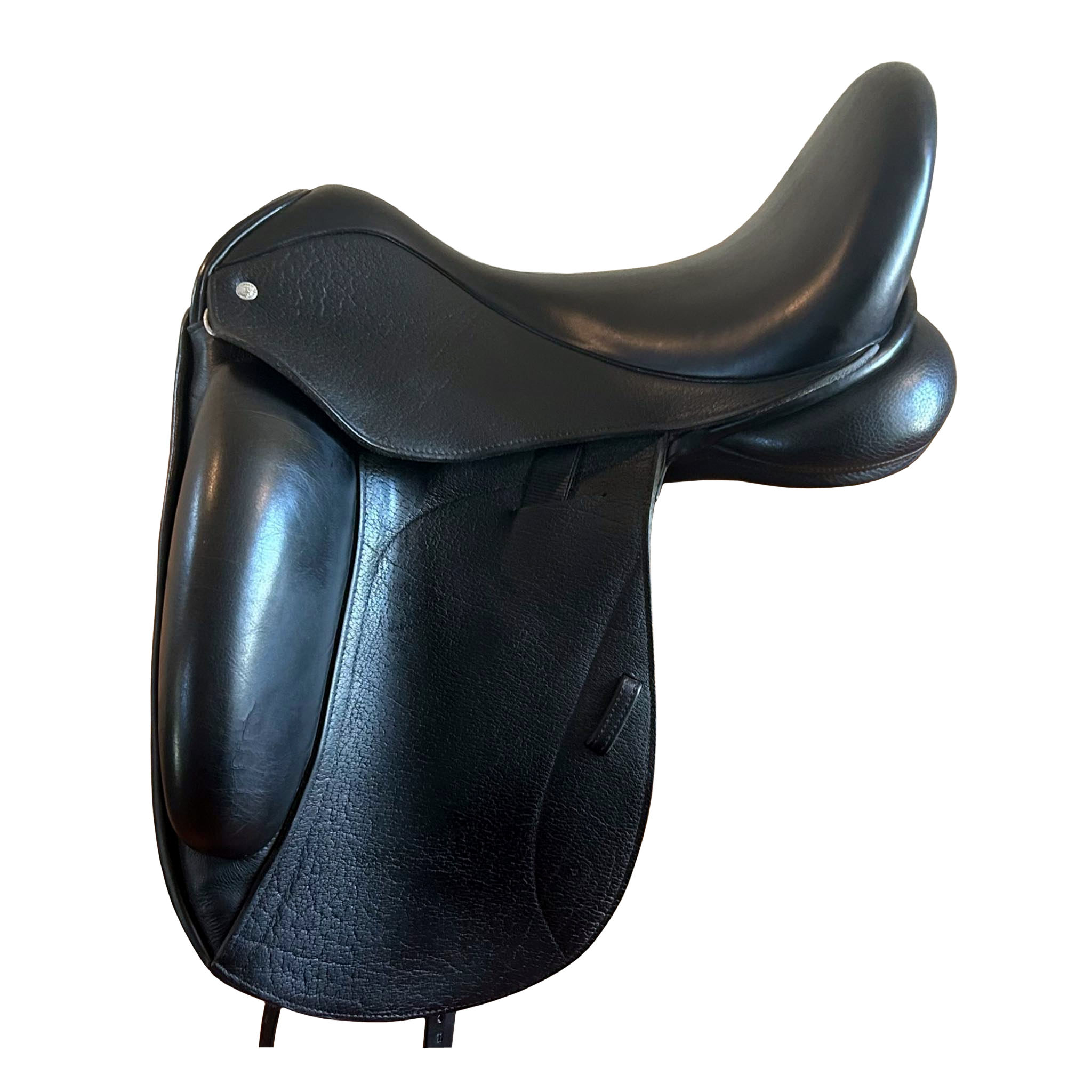 English Dressage Cow Leather with Full Covered Softie Horse Saddle 12" to 18"