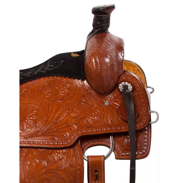 Western Horse Barrel Saddle Leather Tack Set - Sazaar Tack