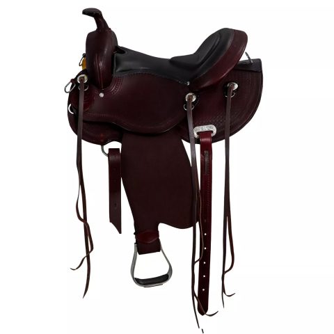 Western Barrel Racing Horse Saddle Pleasure Trail Floral Tooled Leather Rodeo Cowboy Tack Set