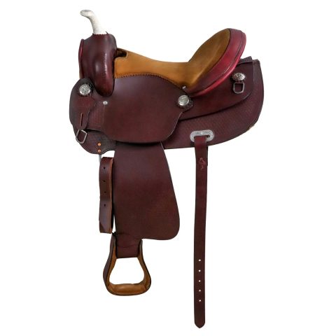 Western Barrel Racing Horse Saddle Pleasure Trail Floral Tooled Leather Rodeo Cowboy Tack Set