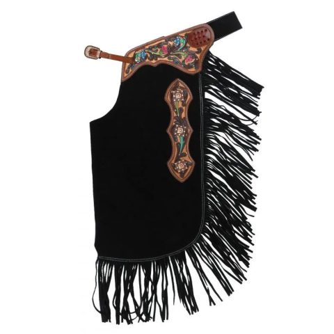 Custom Made Western Leather Chinks Solid Yoke for Men Women Kids